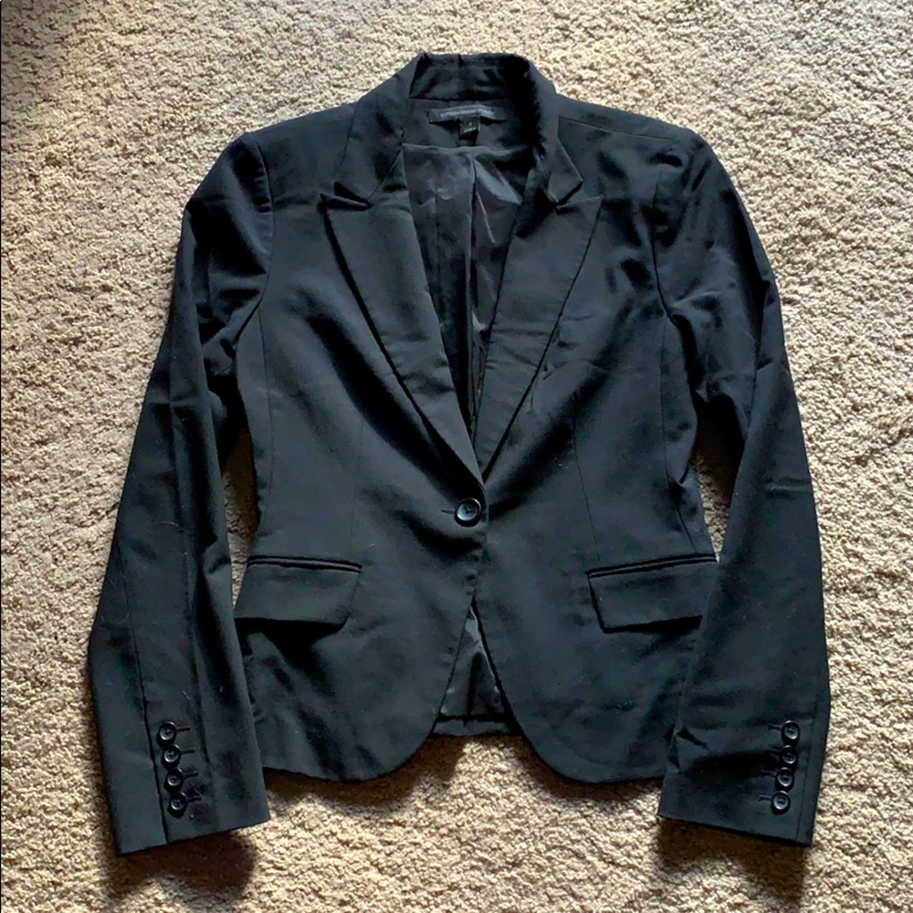 Express Button Black Blazer Jacket - image 1